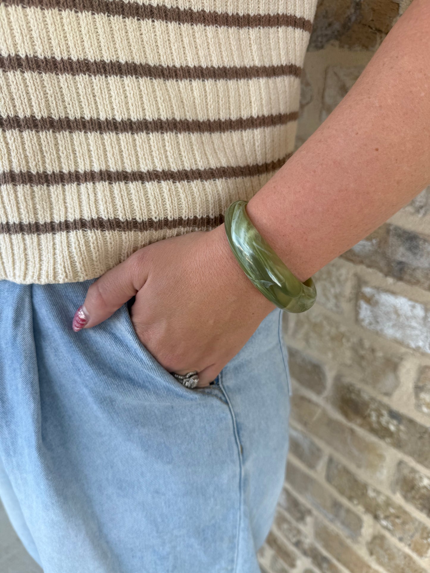 OLIVE CUFF BRACELET
