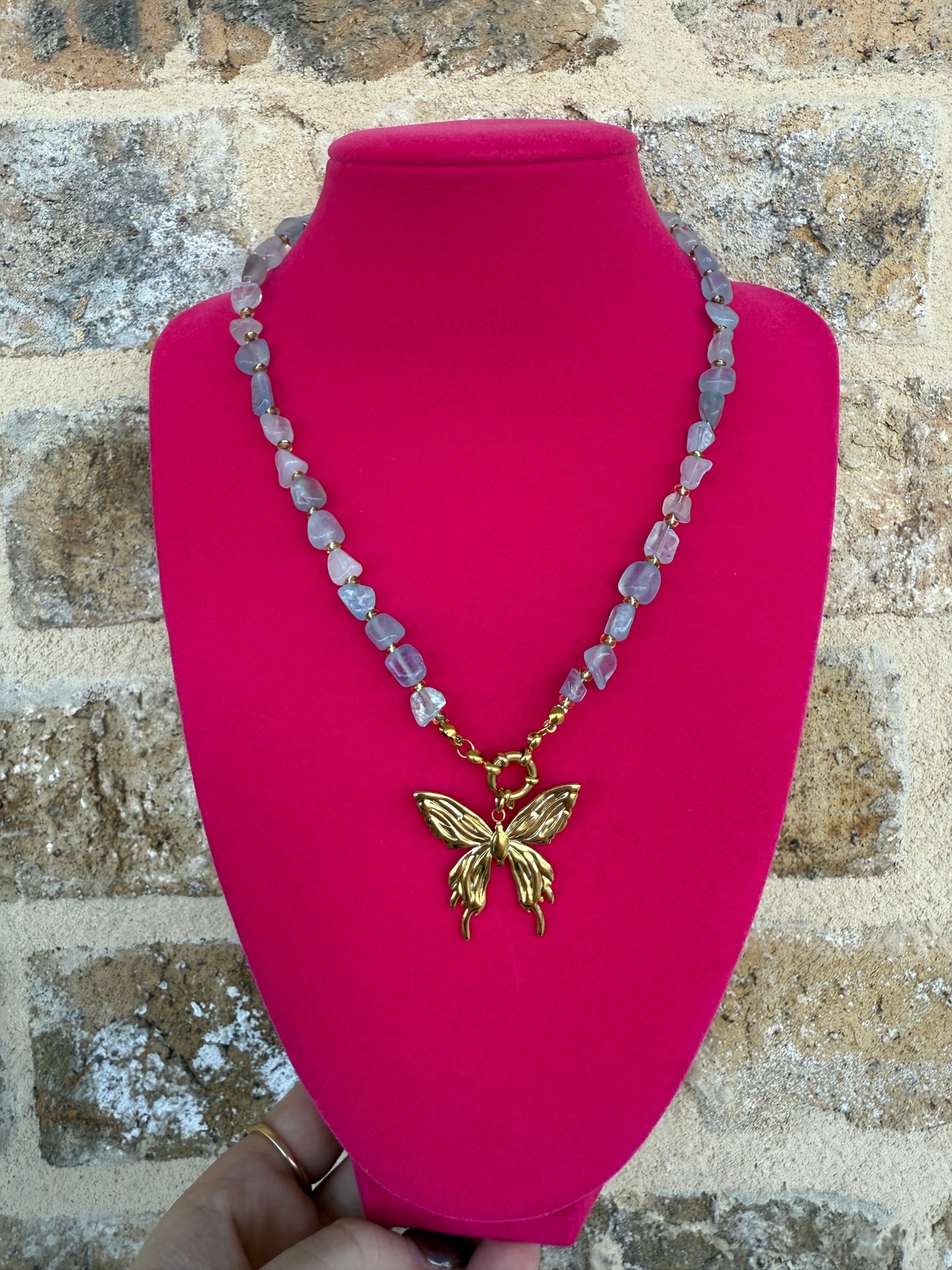 BLUE BUTTERFLY NECKLACE