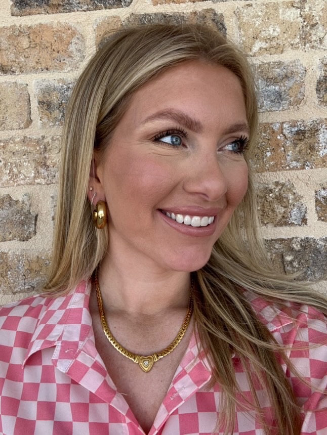 HEART NECKLACE WITH DIAMOND HEART