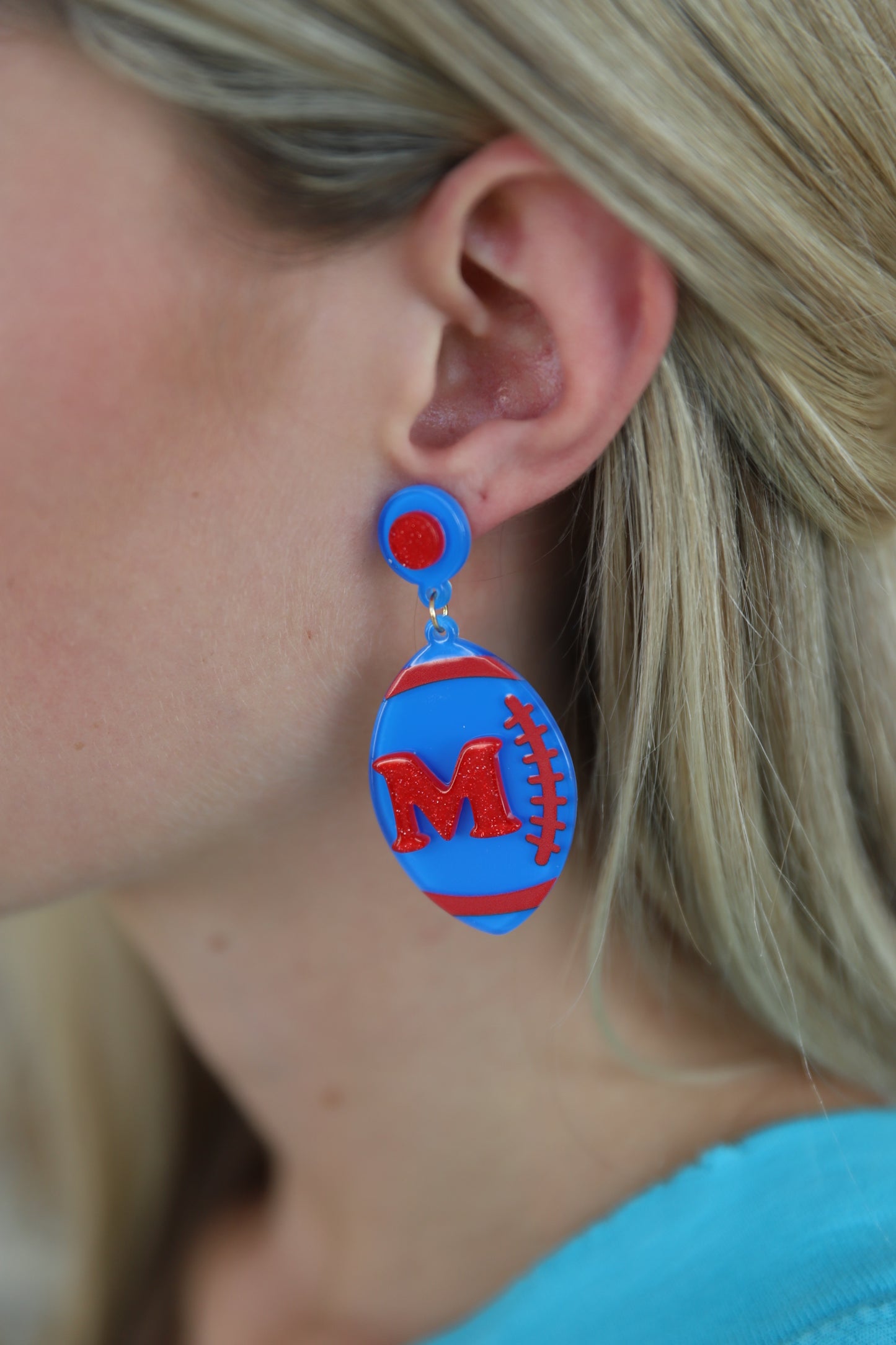 RED AND BLUE EARRINGS