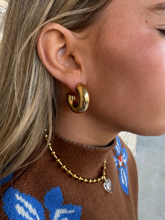 SMALL THICK GOLD HOOPS