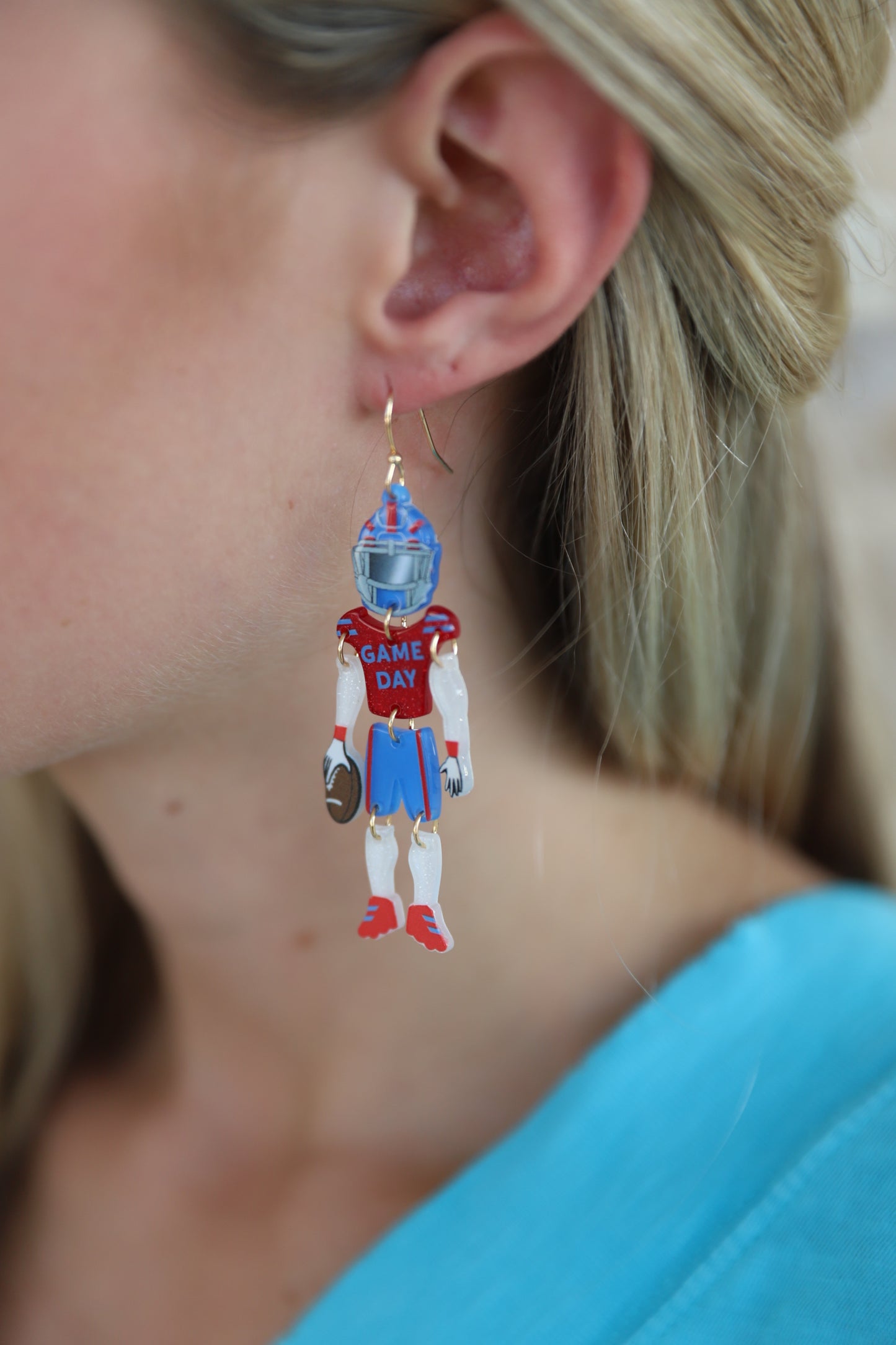 FOOTBALL PLAYER EARRINGS