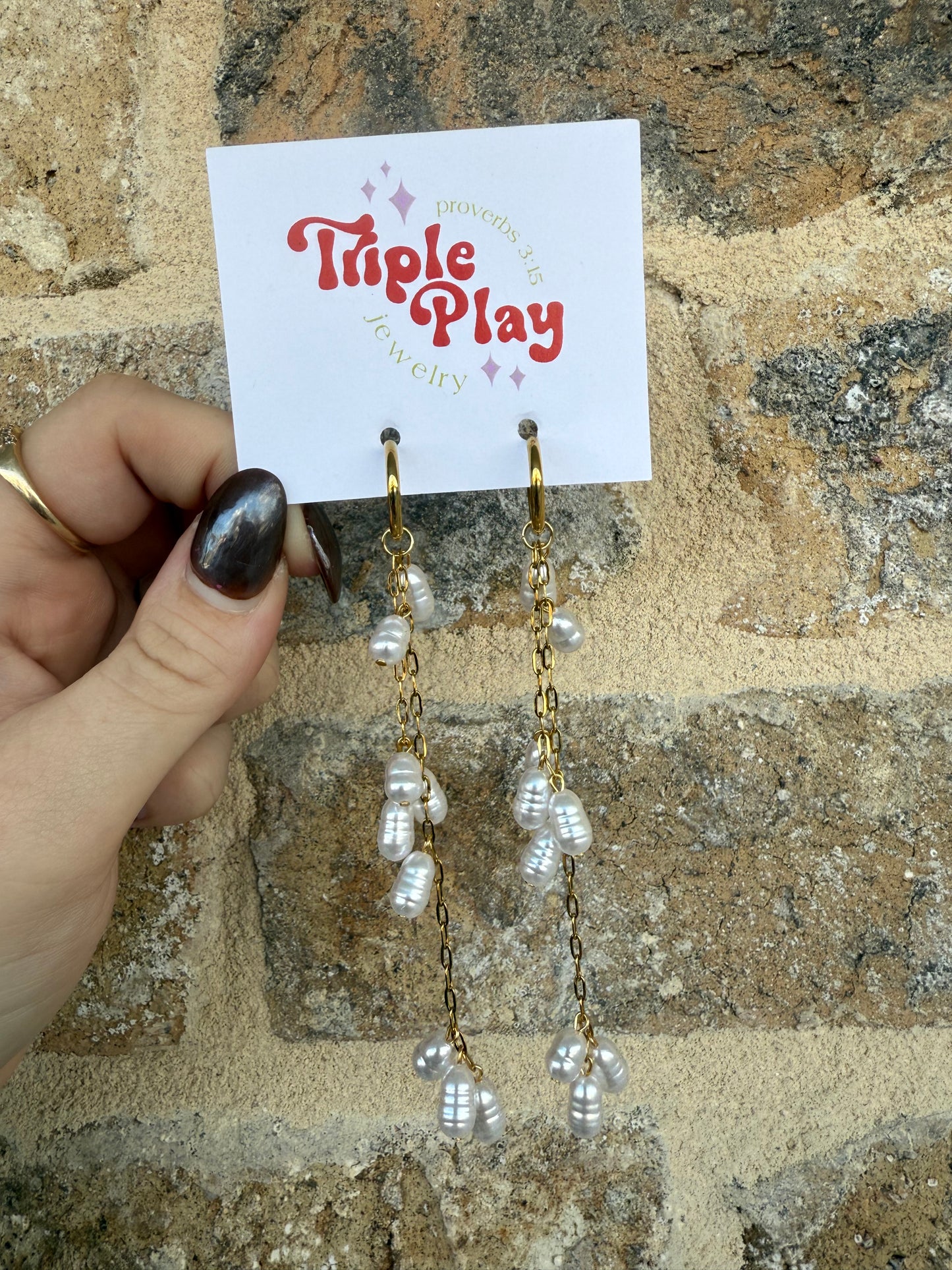 MULTI DANGLE PEARL NECKLACE