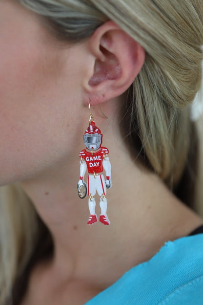 FOOTBALL PLAYER EARRINGS