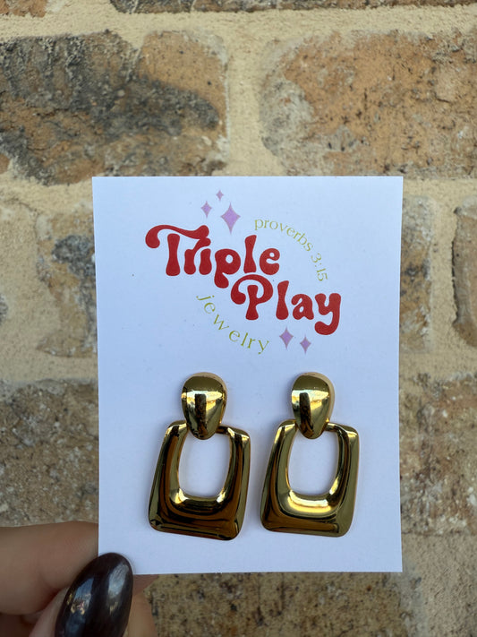 RECTANGLE EARRING
