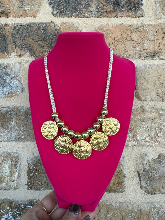 YARN COIN NECKLACE