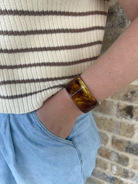 TORTISE CUFF BANGLE BRACELET