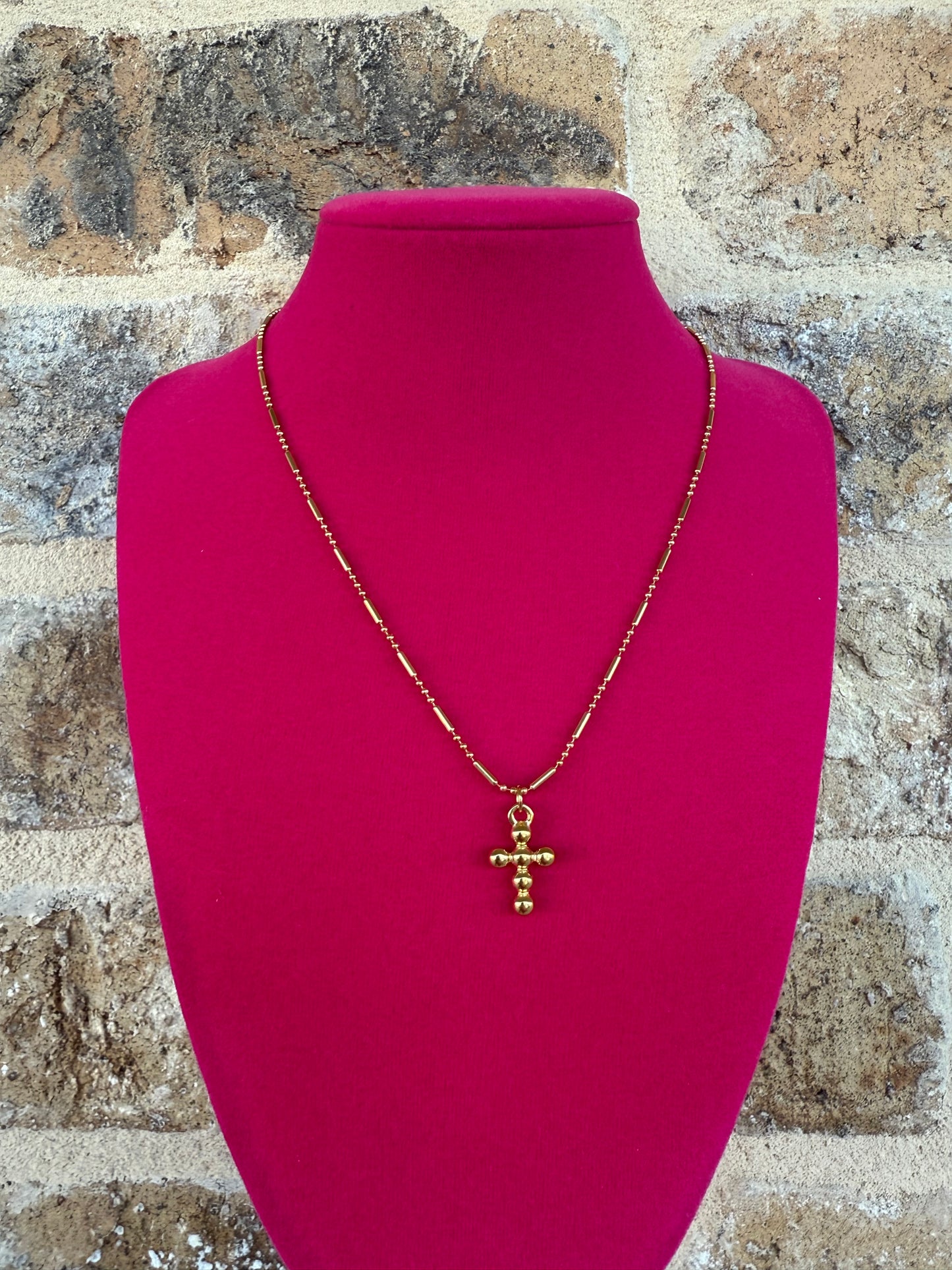 DOT CROSS NECKLACE