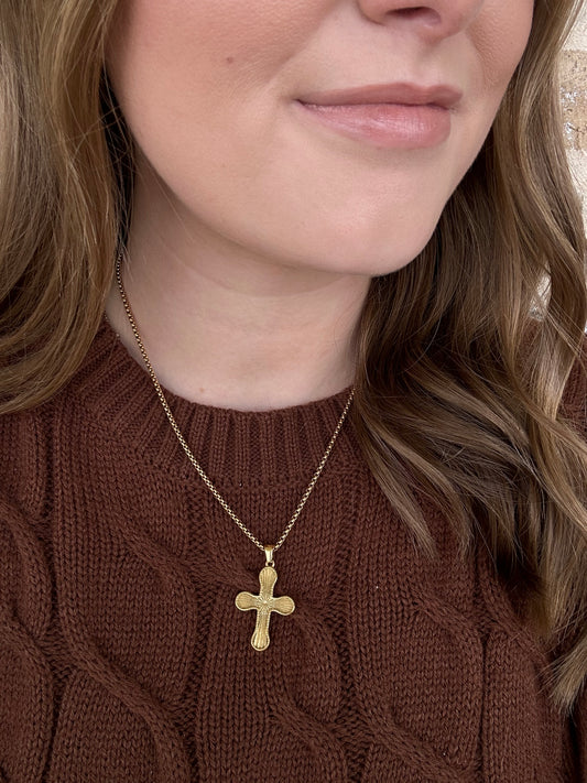 GOLD CROSS NECKLACE