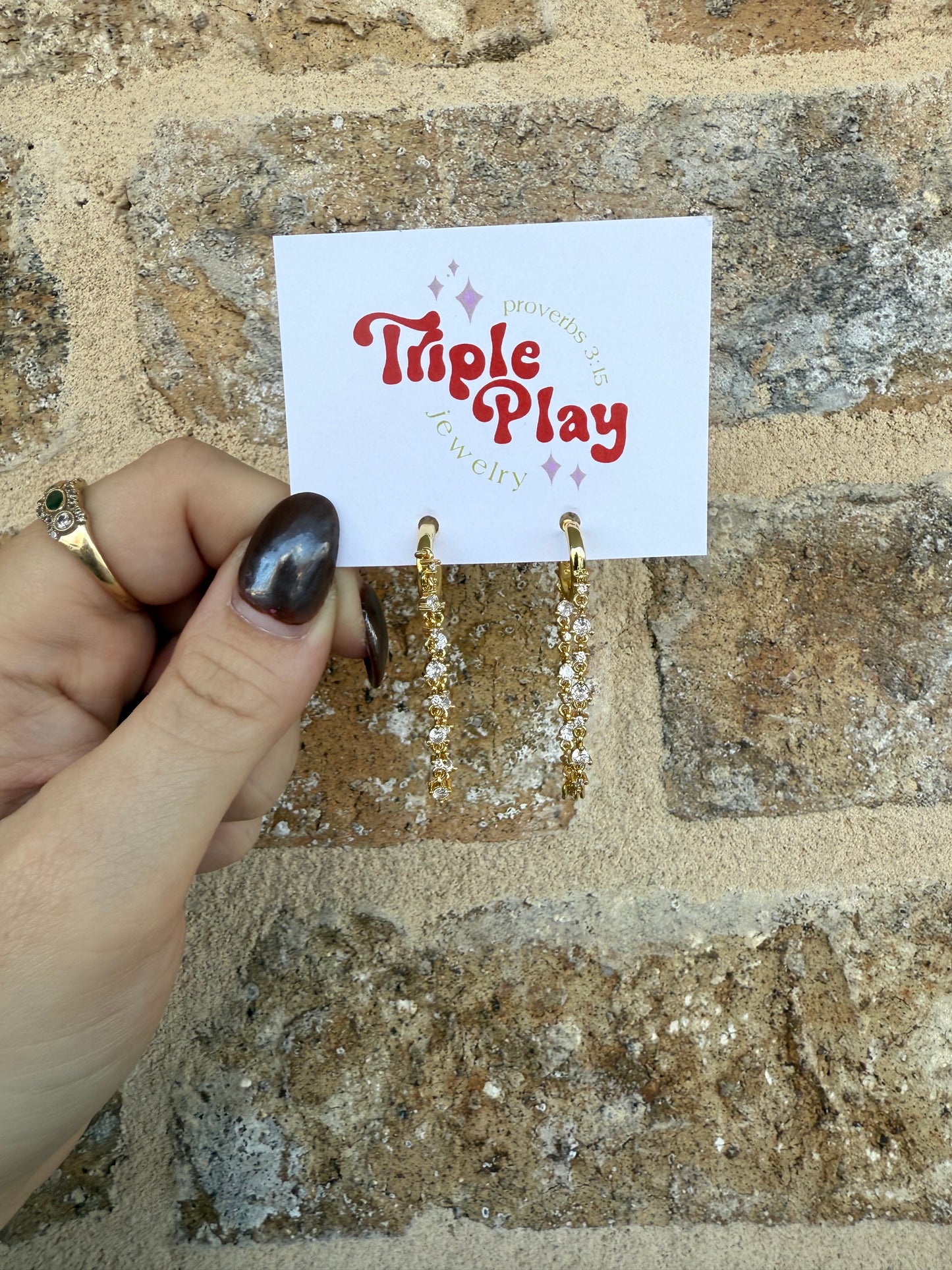 DIAMOND DANGLE EARRING