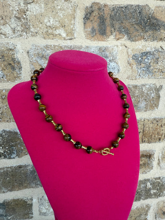 BROWN BAMBOO NECKLACE
