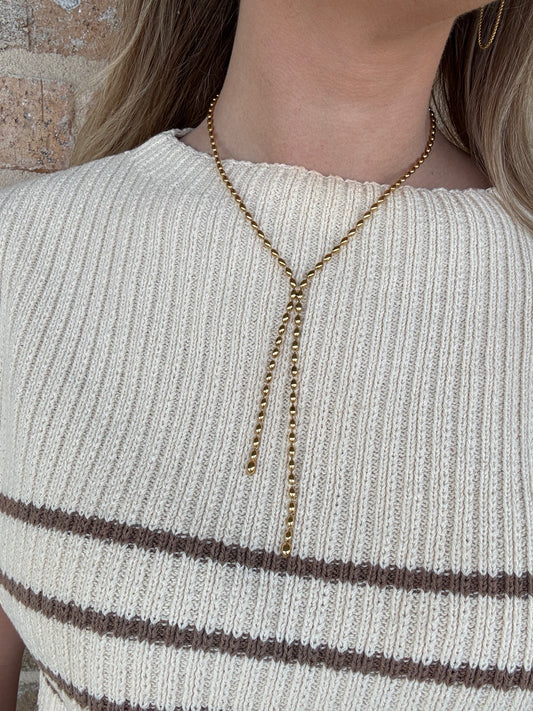 Y CHAIN LAYERING NECKLACE
